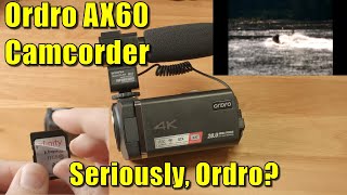 Ordro AX60 Generic Camcorder Review:  Will Ordro Continue to Disappoint?