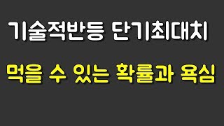 기술적반등 단기최대치 먹을구간이 점점줄어든다 대응책은?