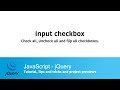 jQuery - Input checkbox - Check all, uncheck all, flip all -