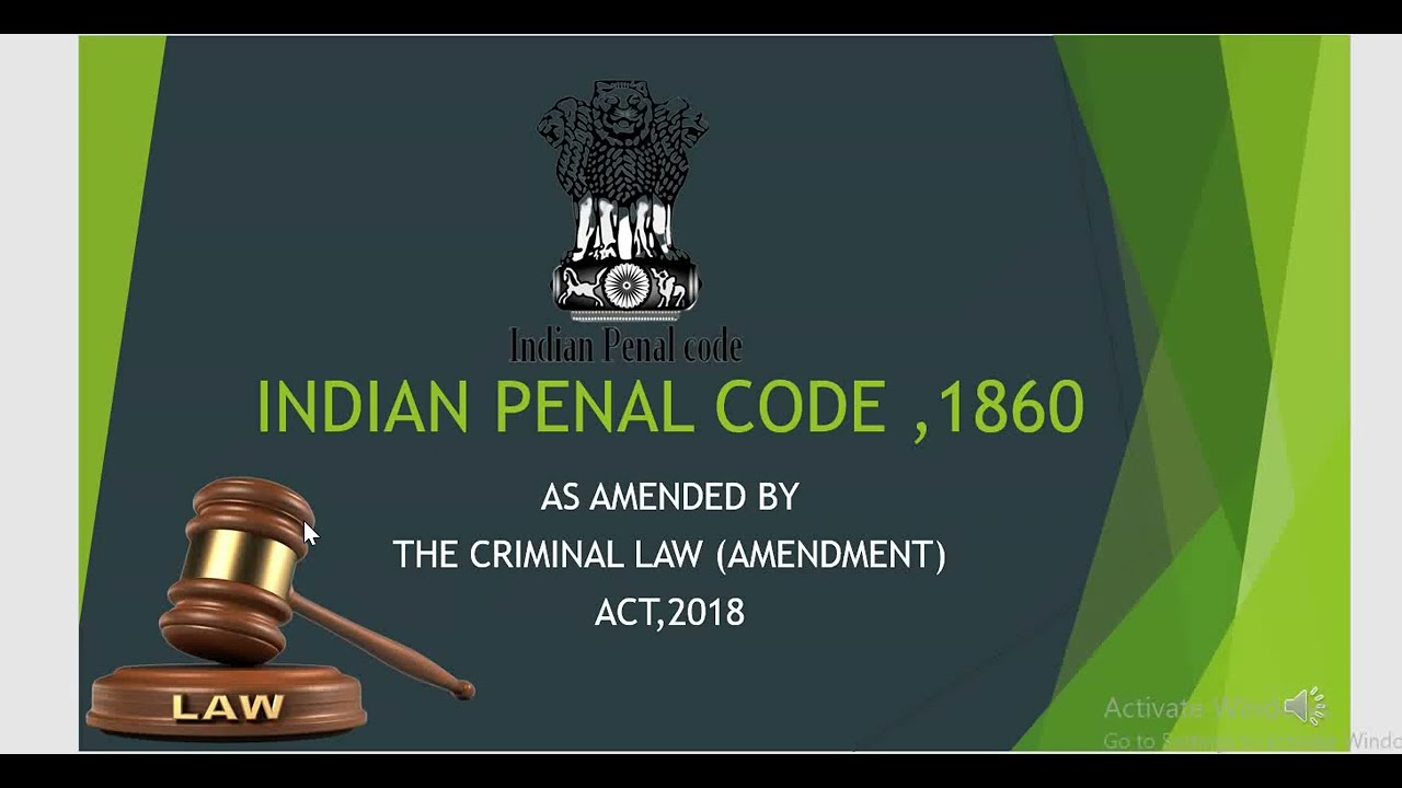 INTRODUCTION INDIAN PENAL CODE ,1860 - YouTube