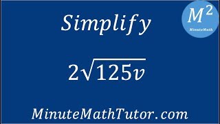Simplify 2√(125v)