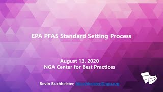 EPA PFAS Standard Setting Process