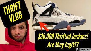I thrifted $30,000 Spike Lee Jordan 4s! Are they legit? - Thrift Vlog #17