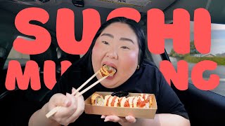 SUSHI MUKBANG 먹방 w/ Nigiri Sushi \u0026 Hot Night Roll | *WEDNESDAY MUNCHIES