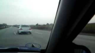 AMS Evo playing with Sub WRX STI on highway