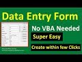 How to Create Excel Data Entry Form (No VBA) | Super Easy