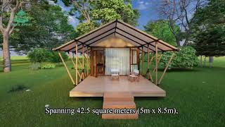 45 Sqm Modern Safari-style Tent | Enjoy the Ultimate Glamping Life