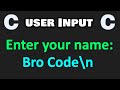 Learn how to enter user input in C! ⌨️