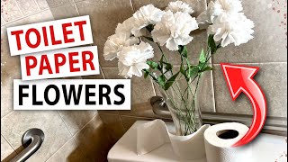 How to Make Toilet Paper Flowers – Tissue Paper Carnations - Easy DIY Handmade Craft Idea