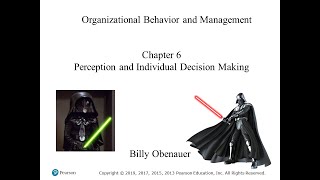 Organizational Behavior (Robbins and Judge) Chapter 06 -- Perception and Individual Decision Making