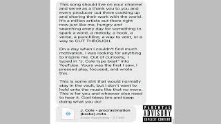 J. Cole - Procrastination (Instrumental)