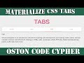How to create Simple & Responsive Tabs using Materialize CSS
