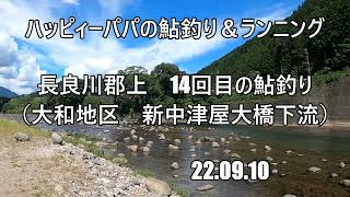 22年　長良川郡上　14回目の鮎釣り　（大和地区　新中津屋大橋下流）　22 09 10