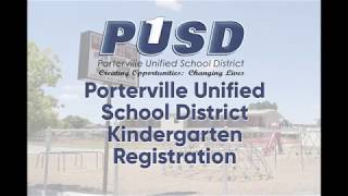 2018-19 PUSD Kindergarten Registration