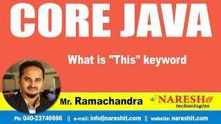 Core Java Tutorials | What is "This" keyword | Mr.Ramachandra