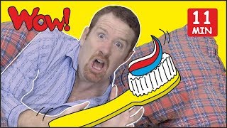 Brush your Teeth Song for Kids + MORE Stories from Steve and Maggie | Free Speak