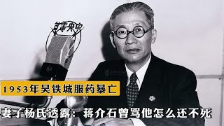 1953年吴铁城服药暴亡，妻子杨氏透露：蒋介石曾骂他怎么还不死