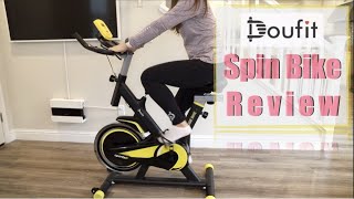 $259 DOUFIT Spin Bike Review Worth it? Unboxing, First Impression, Peloton App