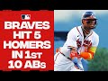 The Braves hit 5 homers in 1st 10 at-bats! (Ronald Acuña Jr. goes deep twice!)