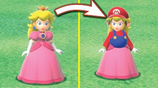 So I modded Princess Peach... [cursed Mario images] (Super Mario 3D World + Bowser's Fury)