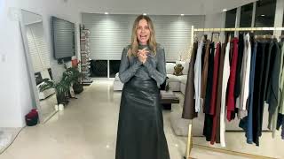 Peace Love World Black Label Faux Leather A-Line Skirt on QVC