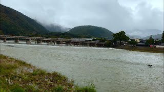 【秋の京都嵐山】土曜日の朝の風景🌾2019年10月26日(土) 🌟Arashiyama landscape✨ 岚山【4K】