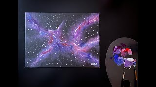 WATCH ME PAINT a Galaxy Painting in real time ✨🖌️