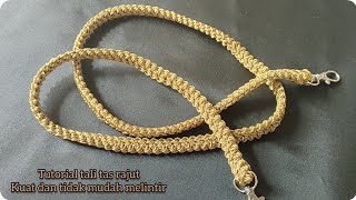 Bag rope crochet // tutorial cara membuat tali tas rajut yang kuat dan tidak mudah melintir