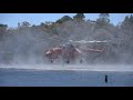 bushfire fighting erickson e64 sky crane helicopter in blue mountains nsw australia