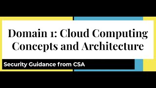 Domain 1: Cloud Computing Concepts and Architecture - Deployment Models, Security Architecture