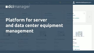 DCImanager: platform for server and data center equipment management. [Features overview]