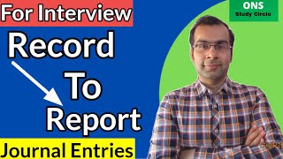 Record To Report Journal Entries | R2R Journal Entries