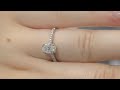 1.11 carat oval cut side stone diamond engagement ring sd053