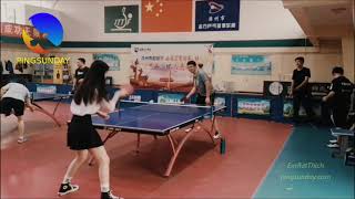 [Funny] Boy vs Girl in table tennis