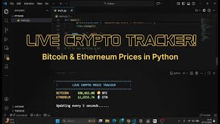 Build a Live Crypto Price Tracker Using Python | Real-Time Bitcoin & Ethereum Prices