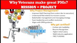 Why Veterans Make Great Project Mangers and the power of certifications 20220727