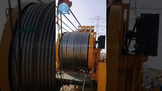 how do Stringing work 380.KV electrical transmission line