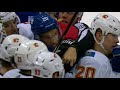 calgary flames matthew tkachuk delivers sneaky spear to matt martin from bench