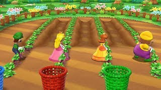 Mario Party 9 Step It Up - Luigi vs Peach vs Daisy vs Wario