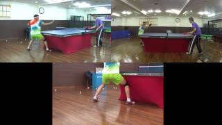 table tennis 탁구 레슨 왼발딛고 오른발 딛으면서 백핸드 플릭