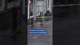 Water spuit straat in door breuk in waterleiding | #shorts