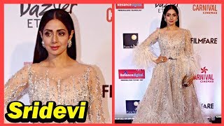 Sridevi Stuns In Shiny Gown At Red Carpet Of Filmfare Glamour And Style