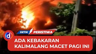 Kebakaran Rumah di Cipinang Melayu Jaktim, Lalin Kalimalang Macet!