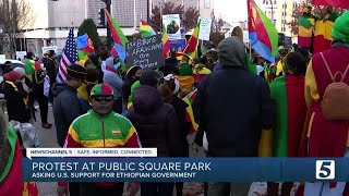 Local Ethiopians in Nashville call for support at Public Square Park