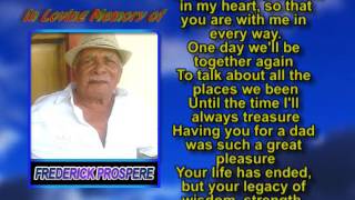 Frederick Prospere memorial ad thank you