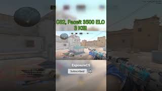 CS2, Faceit 3500 Elo, 3 Kill! #shorts  #cs2  #keşfet #cs2clips  #cs2highlights  #csgo