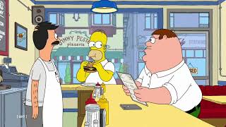 Family Guy: Peter and Homer meet at Bob's Burgers.
