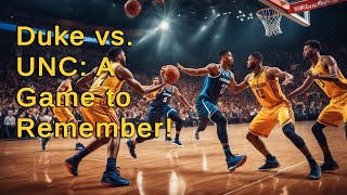 When Rivals Clash Duke Vs Unc S Dramatic Showdown