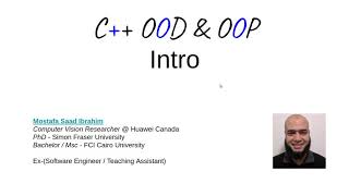 01 C++ OOD and OOP - intro