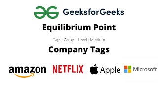 GeeksforGeeks - Equilibrium Point in Hindi | Java